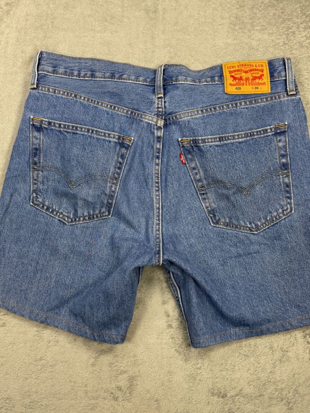 Levis 405 Standard Jean Shorts Mens 36x6.5" Jorts Skater Denim Casual Grunge